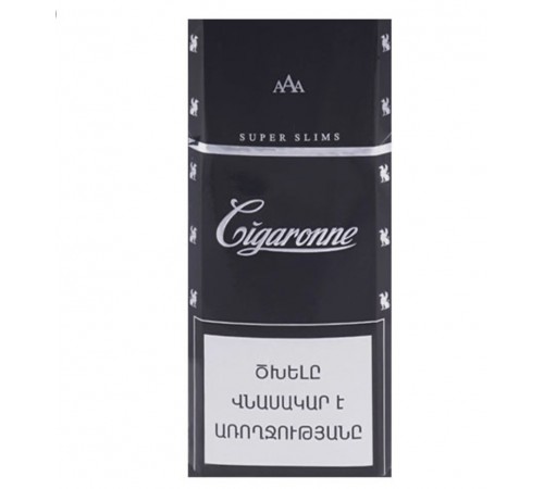 Сигареты Cigaronne Super Slims Black (Сигароне Супер Слим Черные)